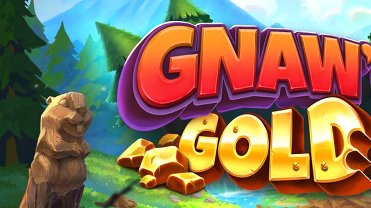 Tampilan visual slot Gnaw’n Gold dengan tema alam dan harta karun