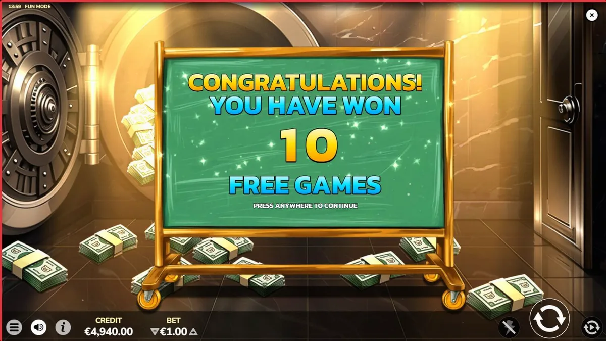 Mr. Porky Bankster 10,000 Ways slot machine interface with golden piggy bank