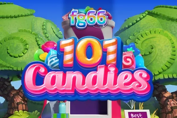 Tampilan visual ceria dari slot 101 Candies dengan berbagai simbol permen berwarna-warni.